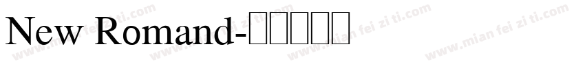 New Romand字体转换